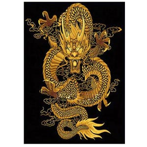 Golden Dragon Diamond Painting Kit, DIY Embroidery Cross Stitch