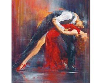 ARGENTINE TANGO DANCE PRINT Dancing Ballroom Art Gift
