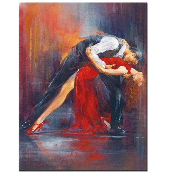 Plein carré/rond foret 5D bricolage diamant peinture « couple danse tango » broderie point de croix 5D art mural cadeau