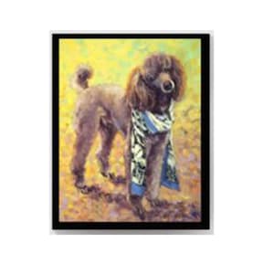 Diamante quadrato/rotondo pieno ricamo barboncino diamante pittura punto croce resina strass mosaico decorazione casa cane animale domestico immagine