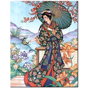 Diy Diamond Painting Cross Stitch Japanese woman geisha Diamond Embroidery Square Round Resin Drill 5D Diamond Mosaic Decorative