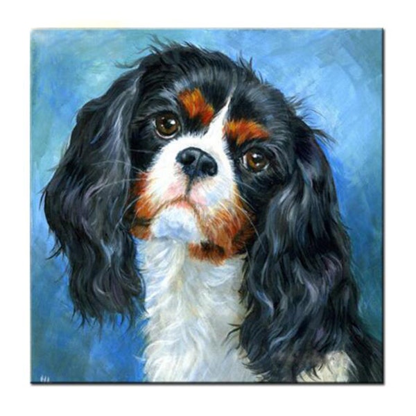 Cavalier King Charles Spaniel peinture mosaïque de diamant, Image de résine Rhinestone, chien animal diy Diamond Embroidery vente