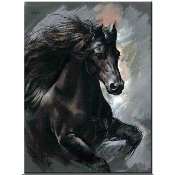 Black Fantasy Horse, 5D Diamond Painting Kits