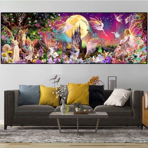 Fairy World Castle Landscape 5D Diamond Embroidery Cartoon 'square' and 'round' drill diy diamond painting Children's room decor