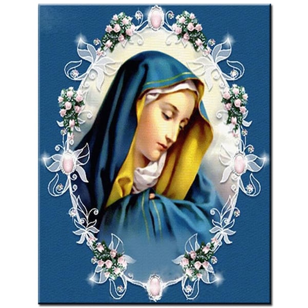 Full Drill Virgin Mary Diy Diamond Painting paar Our lady portrait Rhinestone 5D Embroidery Diamond Mosaic Cross Stitch