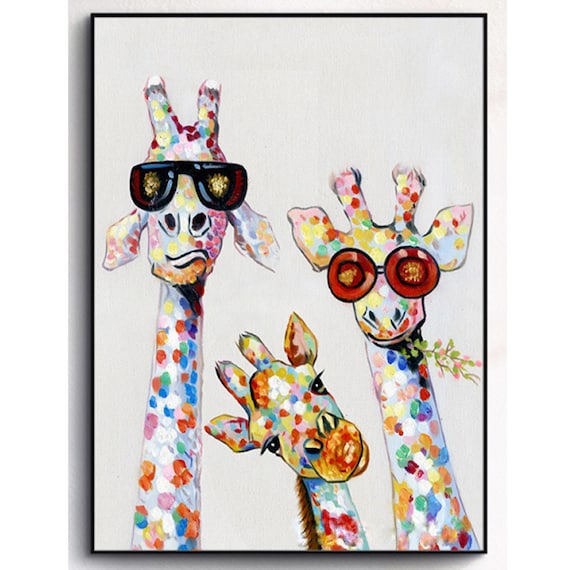 Giraffe Animal Diamond Painting Portrait Design Embroidery House Wall  Decoration