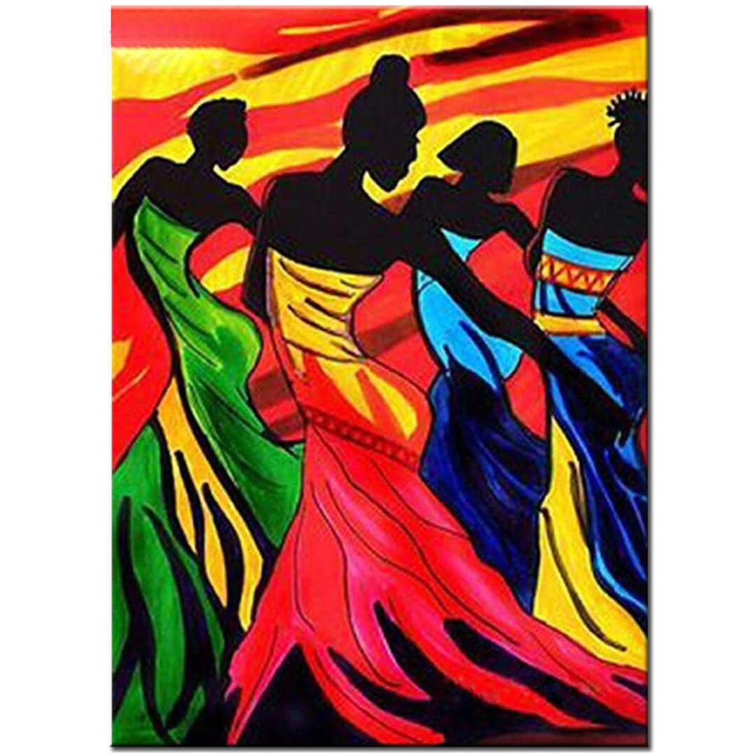5D Diamond Painting African Women Dancing in the Sunset Full Drill DIY ...