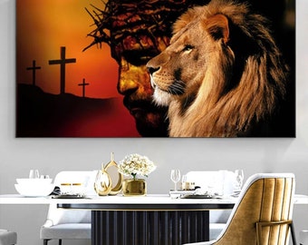 Crown of Thorns Jesus DIY Diamond Painting kits Animal Lion Christian Full round&square drill Diamond Mosaic Embroidery