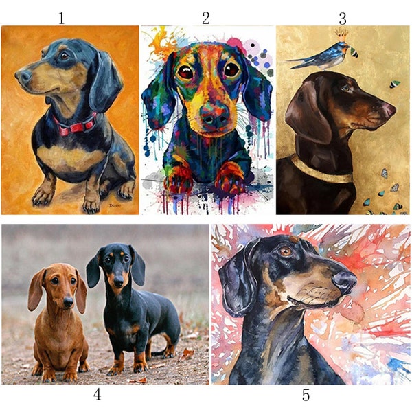 5d diy Diamond Painting Dachshund Diamond Embroidery cute pets dog full drill square/round Resin Rhinestones mosaic