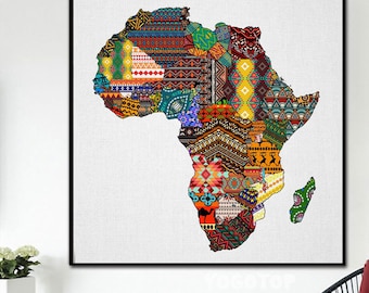 Africa Map diy Diamond Painting Full Drill mosaic diamond embroidery Pictures With Rhinestones African Art Handmade Decor