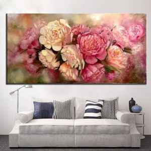 large 5D Diy Daimond Painting pink Flowers Peony 3D Diamond mosaic kit Full Rhinestone love picture Embroidery Diamant