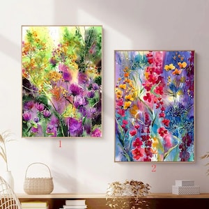 Diy Diamond Painting Abstract Flower Mosaic Full Drill Colorful Plant Art Cross Stitch Kits 5D Crystal Embroidery Crafts