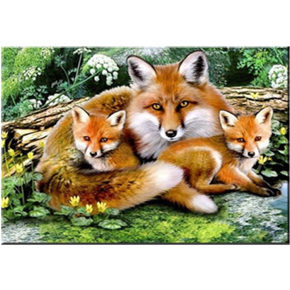 Fox 5D Diamond Painting Mosaic Cross Stitch Animals Diamond Embroidery Full  Square Rhinestone Pictures Home Decor New Arrival