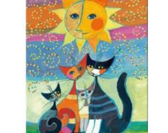Full Square Round 5D DIY Diamond Painting Colorful Cat Oil Painting diamond Embroidery Cross Stitch Resin Rhinestones painting