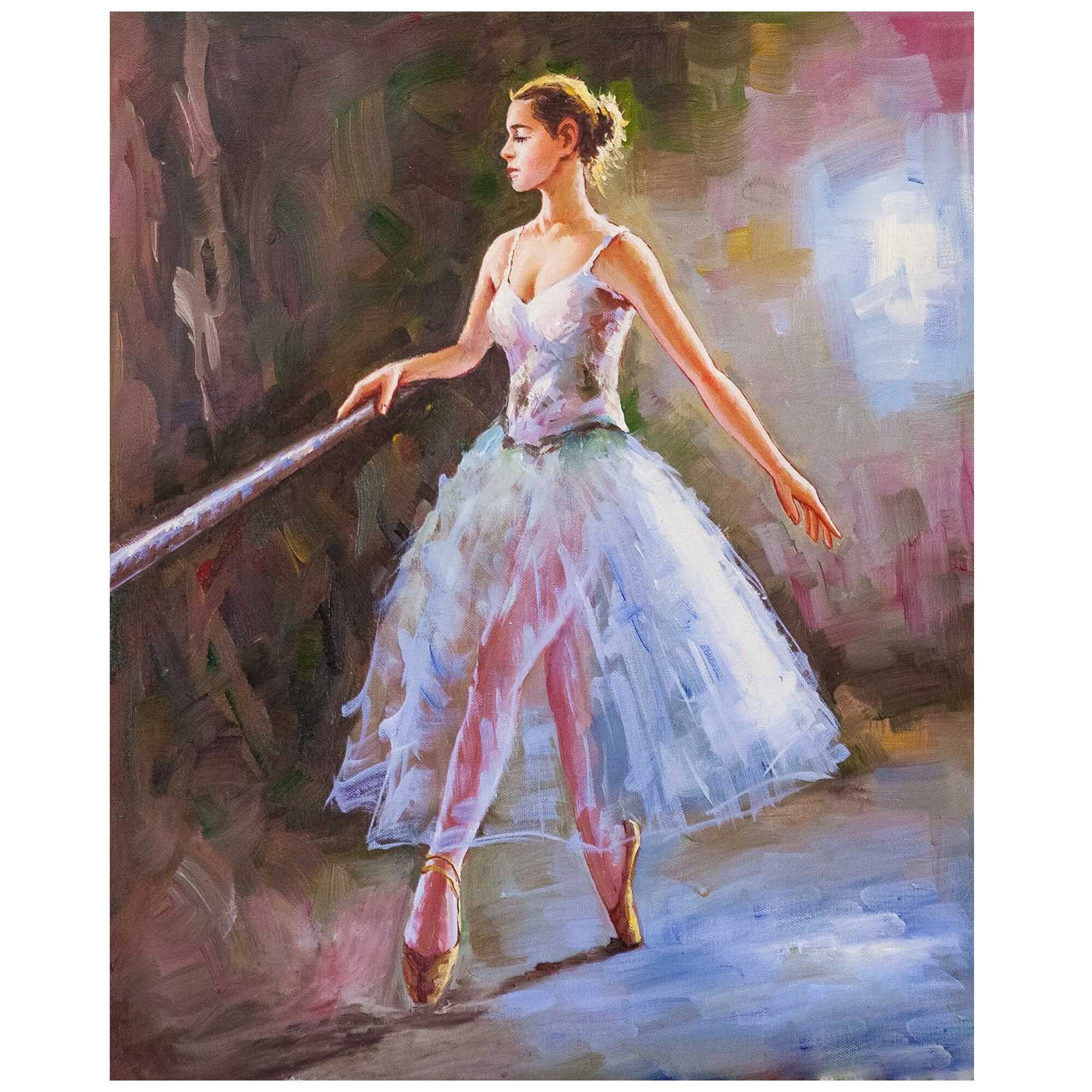 5D Diamond Painting by Number Kits Ballet Dancer Little Girl Full Square Drill Kits Cross Stitch Mosaic Art for Adults Ballerina Home Wall