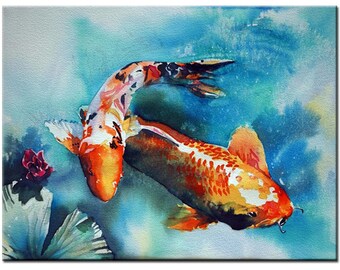 Handicrafts Diamond Embroidery Carp Pond DIY Diamond Painting color Fish koi Cross Stitch Rhinestone Mosaic abstract