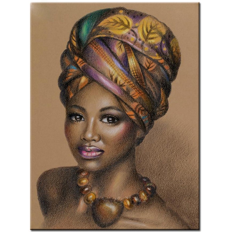 Diy 5D Diamond Regular dealer Painting African 70% OFF Outlet woman Decoration art Cross Stitc
