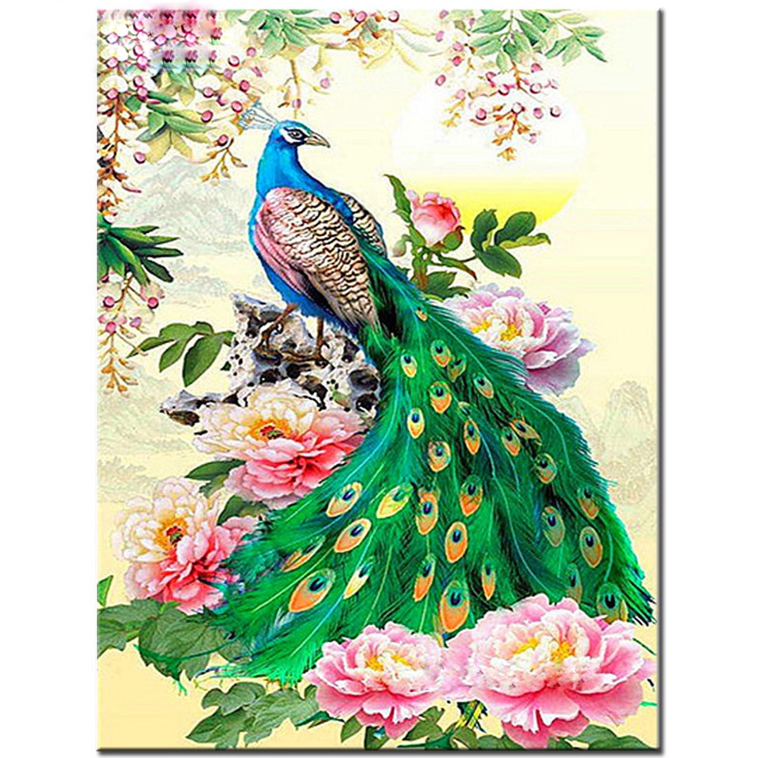 5D Peacock Diamond Embroidery Painting DIY Cross Stitch Craft Kit Home  Decor Xmas Gift Family 