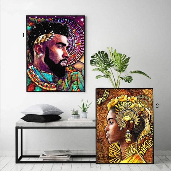 Diy Diamond Painting Egyptian Men and Women Beads Embroidery 