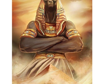 Full Square/Round 5D DIY Diamond Painting Anubis And The Pyramids-Ancient Egypt-Egyptian Art Cross Stitch Rhinestone Mosaic