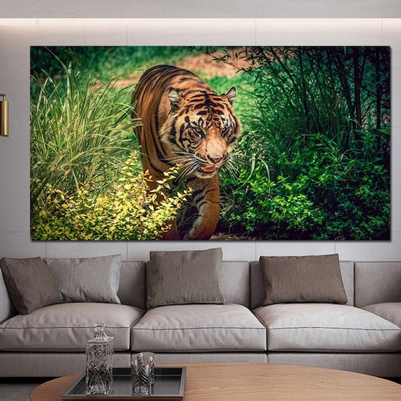 5D Diamond Painting Big Size Animal Tigers in Grass DIY Full Square/round  Diamond Embroidery Picture of Rhinestone Decor 