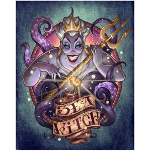 Sea Witch 5D Diamond Painting Cross Stitch Cartoon DIY Diamond Mosaic Embroidery Home Decor Full Square Round Resin Rhinestones