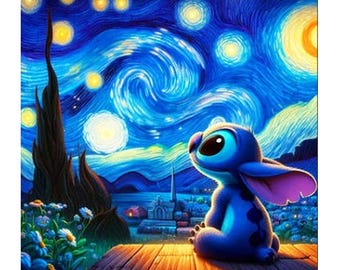 Diamond Painting Cartoon Stitch Diamond Mosaic Landscape Craft Kit Handmade Gift Home Decoration