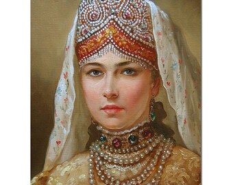 Diamond Embroidery Russia Woman diamond Painting Full 'Round' and 'square' Drill portrait Picture Resin Rhinestones Handmade Home Decor