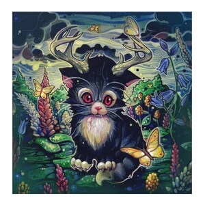 Diy Diamond Mosaic Cartoon Magic cat 5D Diamond Painting Cross Stitch Kits Diamond Embroidery Full Rhinestones Arts