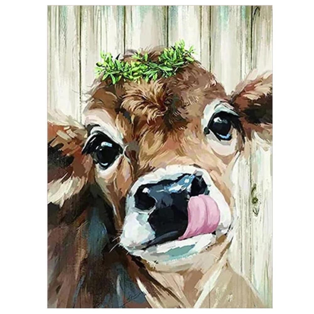 YSCOLOR Diamond Painting 5D – Mucche Anima – 30x30 Cm – Kit Completo Con Tela E Diamanti Rotondi