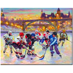 Diy 5D Diamond Painting Hockey Bridge Country Full Drill Sports Diamond Embroidery Rhinestone Mosaic New Year's Gift