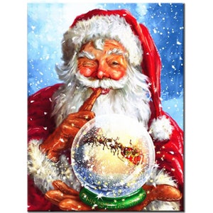 Bordado de diamantes de Papá Noel, regalo de Navidad, mosaico de diamantes de dibujos animados, taladro redondo cuadrado completo de resina, pintura de diamante, Kit de punto de cruz, decoración