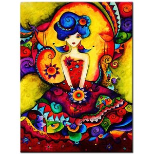 Needlework Full Diamond Painting Cross Stitch Cartoon girl flower Diy Diamond Embroidery Kits 5D Diamond Mosaic