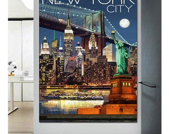 5D Diamond Painting New York DIY Full Diamond Embroidery City Scenery Picture Mosaic Art Cross Stitch Kit Landscape Decor