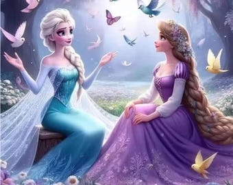 Diamond Painting Kit: Cartoon Frozen Art Mosaic (Full Round/Square)