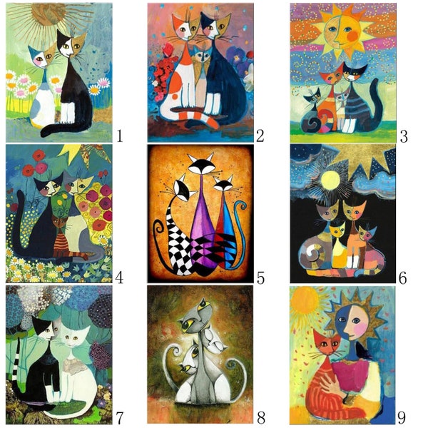 Full Square Round 5D DIY Diamond Painting Colorful Cat Oil Painting diamond Embroidery Cross Stitch Resin Rhinestones painting