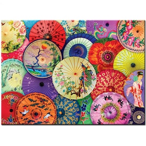 Giapponese Ragazza Arte Diamante Ricamo Asiatico Olio Carta Ombrelli Mosaico Full Drill Diamond Pittura Paesaggio Punto Croce