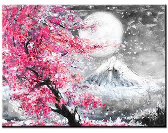 Full square/Round drill sakura DIY diamond painting Cross Stitch 5D Diamond embroidery Mount Fuji of Rhinestone