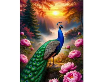 Kit per Diamond Painting: Pavone Ricamo a trapano completo