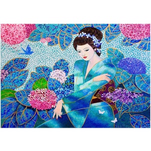 5D Diamond Painting Japanese woman Diamond Cross Stitch DIY Diamond Embroidery Full Square/Round Drill Mosaic Decor Home Paintings