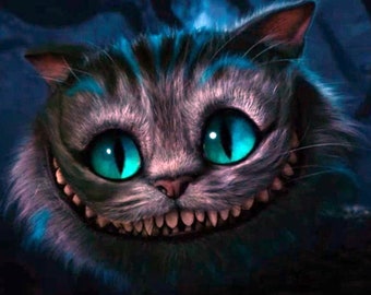 5D Diamond Painting Kit Alice in wonderland Cat Art Diamond Embroidery Cross Stitch DIY Resin Rhinestones Mosaic Full Wall Decor Canvas