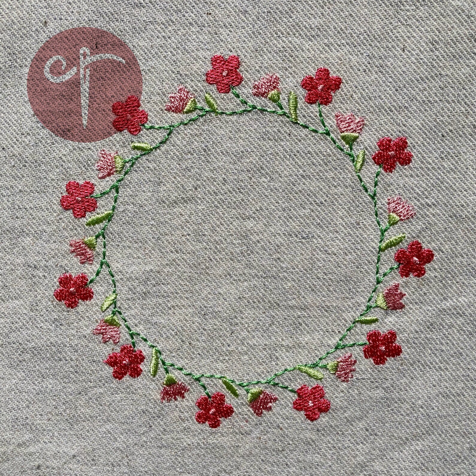 Embroidery digital design file floral frame wreath with  etsy Embroidery digital design file floral frame wreath with  etsy