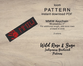 MMIP MMIW stolen sisters Bead loom Pattern for keychain |  missing and murdered indigenous women PDF seed beaded pattern