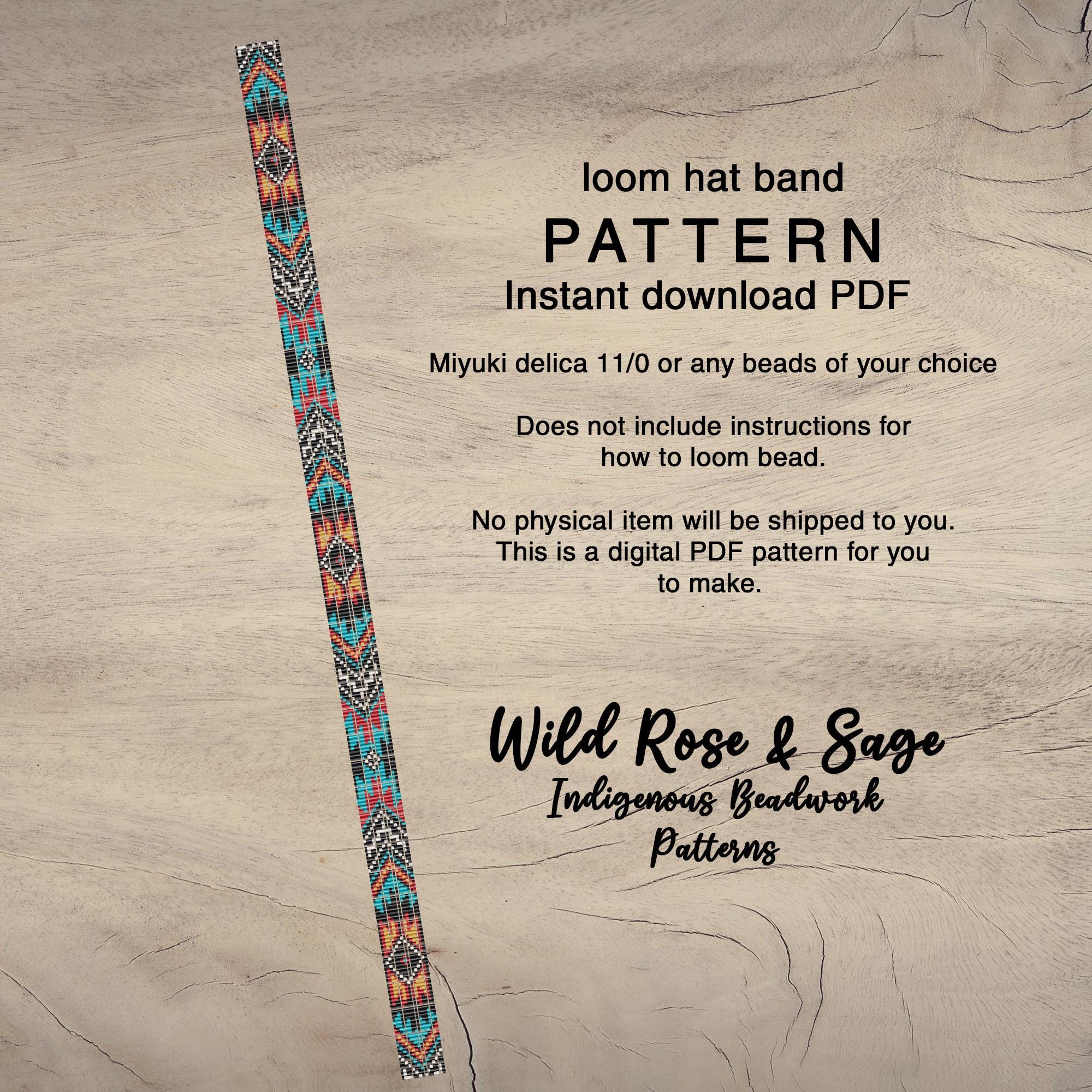 Fedora Pdf Western Hat Band Feather Loom Pattern Fedora Cowboy Hat | PDF Miyuki ...