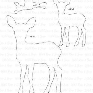 Deer flat stitch template PDF | seed bead template | beadwork embroidery pattern | indigenous beading pattern |  template stencil