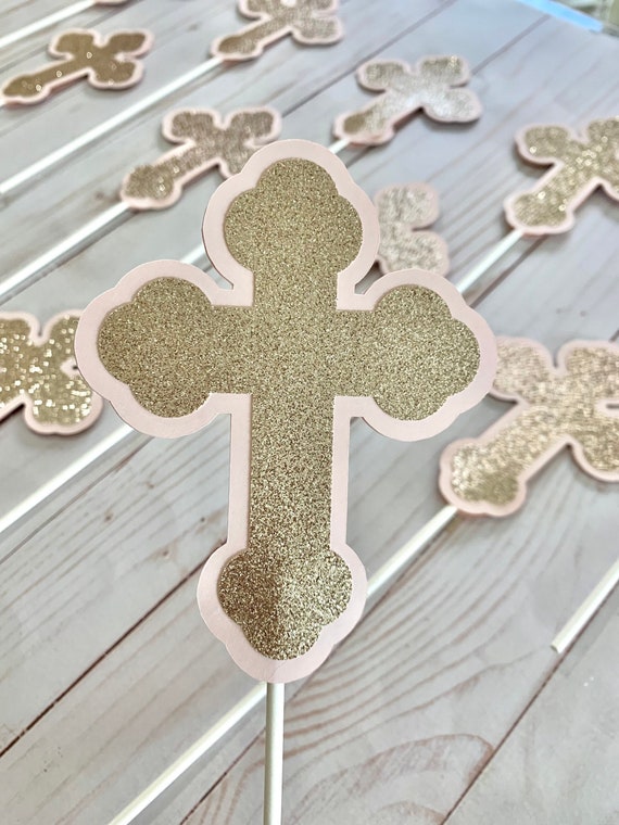 Baptism Cross Centerpieces Christening Centerpieces Etsy