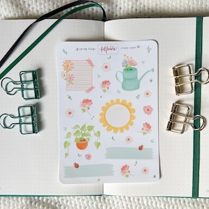 SPRING THINGS STICKER vel | Bujo Stickers, Stickers voor Planners | Journaal Stickers | Bloemplanten Stickers