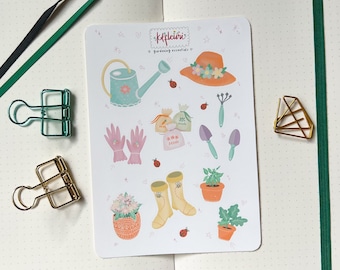 Gardening Stickers | Pastel Spring Planner Stickers