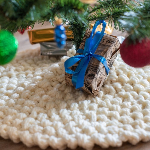 Boho Beaded Tree Skirt Crochet Tree Skirt Pattern Christmas Etsy