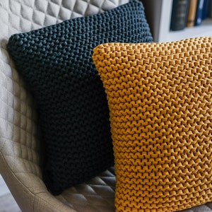 Knitted throw pillow cover Chunky crochet pillow Cushion baby pillow Couch cushion cover Chair custom cushion Cushion sofa Daybed cushion